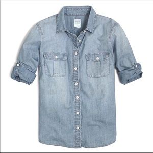 J. Crew Classic Chambray Shirt in Perfect Fit 6
